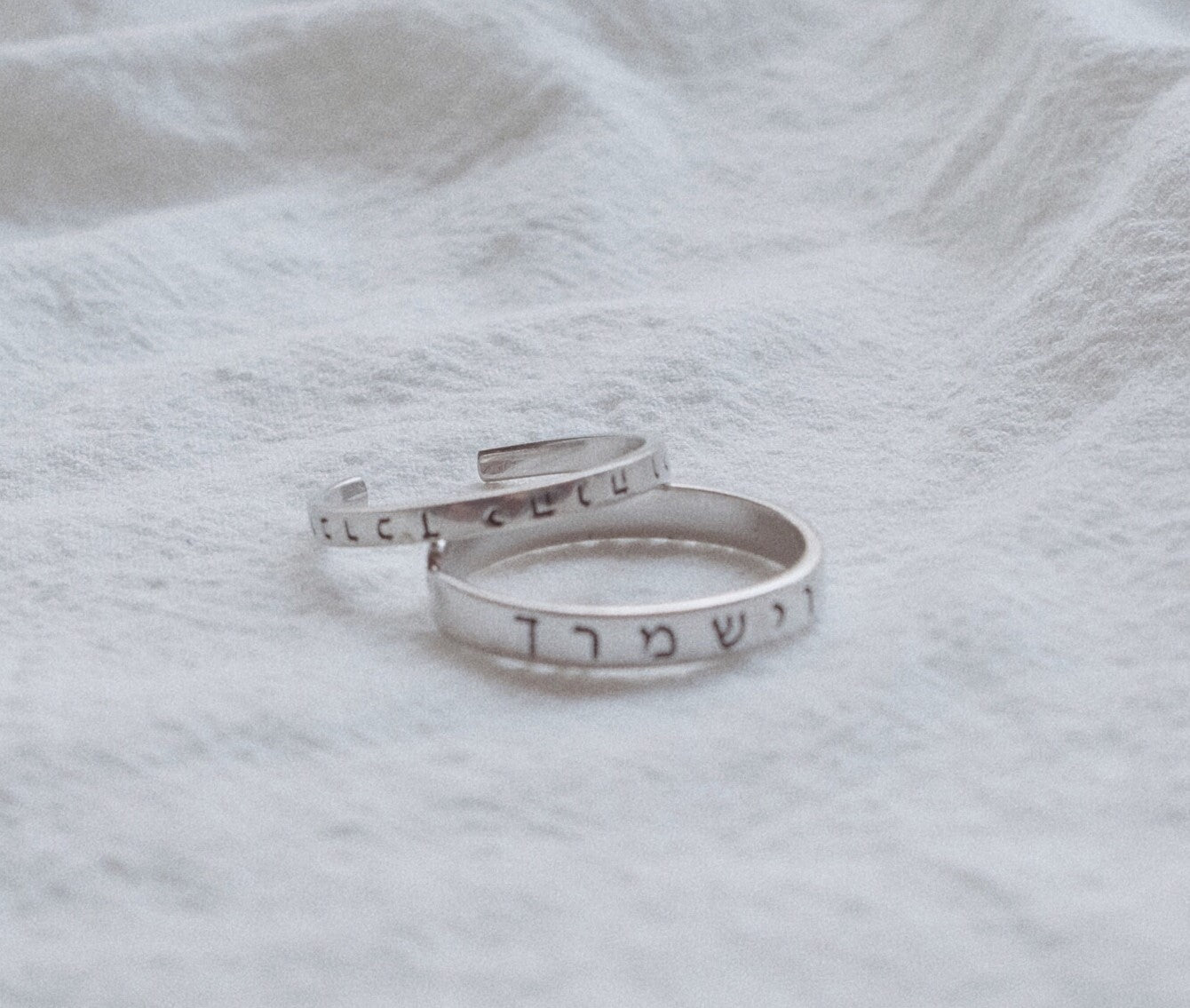 Hebrew letters - Sliver Ring